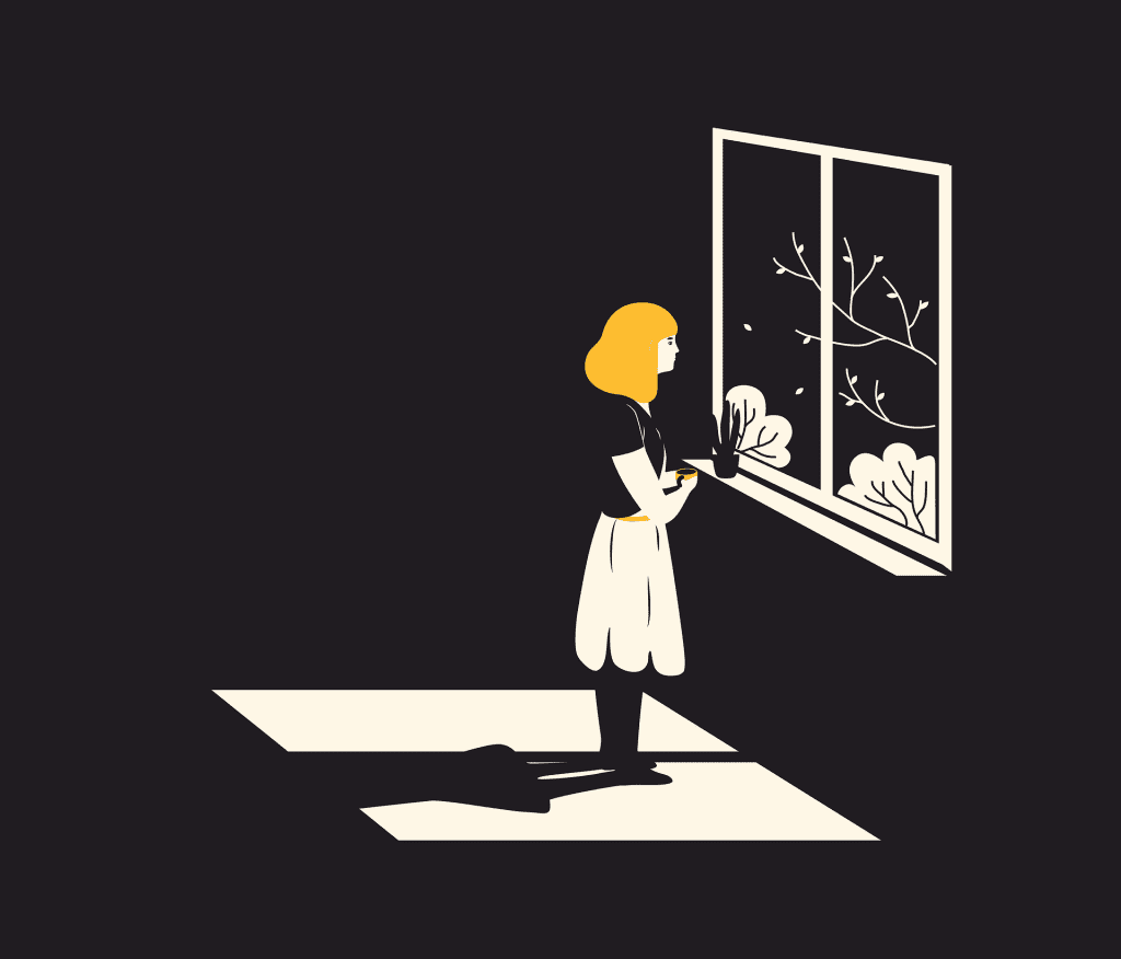 Femme isolée triste